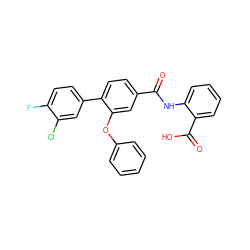 O=C(Nc1ccccc1C(=O)O)c1ccc(-c2ccc(F)c(Cl)c2)c(Oc2ccccc2)c1 ZINC000013611215