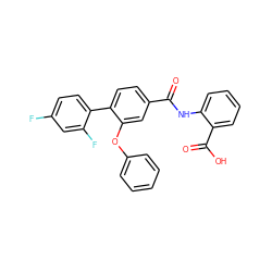 O=C(Nc1ccccc1C(=O)O)c1ccc(-c2ccc(F)cc2F)c(Oc2ccccc2)c1 ZINC000012341154