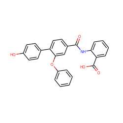 O=C(Nc1ccccc1C(=O)O)c1ccc(-c2ccc(O)cc2)c(Oc2ccccc2)c1 ZINC000013611206