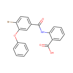 O=C(Nc1ccccc1C(=O)O)c1ccc(Br)c(Oc2ccccc2)c1 ZINC000013611163