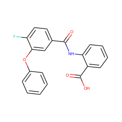 O=C(Nc1ccccc1C(=O)O)c1ccc(F)c(Oc2ccccc2)c1 ZINC000013611160