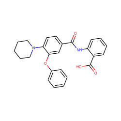 O=C(Nc1ccccc1C(=O)O)c1ccc(N2CCCCC2)c(Oc2ccccc2)c1 ZINC000013611191