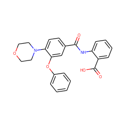 O=C(Nc1ccccc1C(=O)O)c1ccc(N2CCOCC2)c(Oc2ccccc2)c1 ZINC000013611185