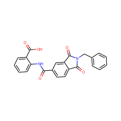 O=C(Nc1ccccc1C(=O)O)c1ccc2c(c1)C(=O)N(Cc1ccccc1)C2=O ZINC000001144179