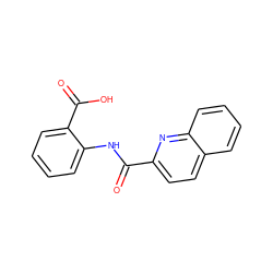 O=C(Nc1ccccc1C(=O)O)c1ccc2ccccc2n1 ZINC000000447400