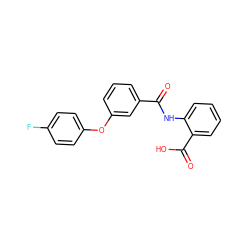 O=C(Nc1ccccc1C(=O)O)c1cccc(Oc2ccc(F)cc2)c1 ZINC000013611244