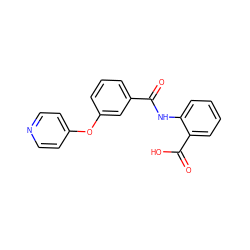 O=C(Nc1ccccc1C(=O)O)c1cccc(Oc2ccncc2)c1 ZINC000013611236