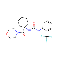 O=C(Nc1ccccc1C(F)(F)F)NC1(C(=O)N2CCOCC2)CCCCC1 ZINC000004982027