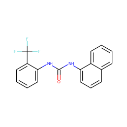 O=C(Nc1ccccc1C(F)(F)F)Nc1cccc2ccccc12 ZINC000000182082