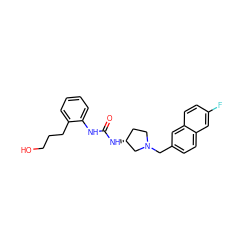 O=C(Nc1ccccc1CCCO)N[C@@H]1CCN(Cc2ccc3cc(F)ccc3c2)C1 ZINC000095574960