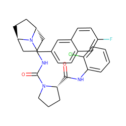 O=C(Nc1ccccc1Cl)[C@@H]1CCCN1C(=O)NC1C[C@H]2CC[C@H](C1)N2Cc1ccc2cc(F)ccc2c1 ZINC000101513474