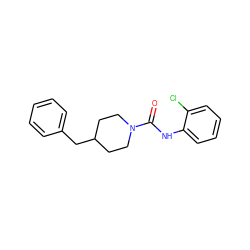 O=C(Nc1ccccc1Cl)N1CCC(Cc2ccccc2)CC1 ZINC000069057538