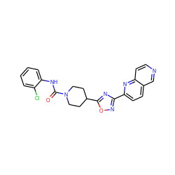 O=C(Nc1ccccc1Cl)N1CCC(c2nc(-c3ccc4cnccc4n3)no2)CC1 ZINC000072179373