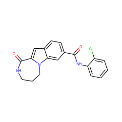 O=C(Nc1ccccc1Cl)c1ccc2cc3n(c2c1)CCCNC3=O ZINC000073195803