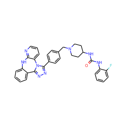 O=C(Nc1ccccc1F)NC1CCN(Cc2ccc(-c3nnc4n3-c3cccnc3Nc3ccccc3-4)cc2)CC1 ZINC000096174100
