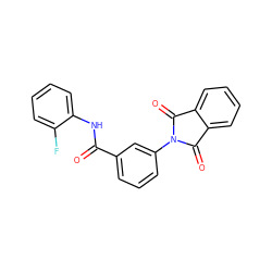 O=C(Nc1ccccc1F)c1cccc(N2C(=O)c3ccccc3C2=O)c1 ZINC000001194891