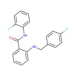 O=C(Nc1ccccc1F)c1ccccc1NCc1ccc(F)cc1 ZINC000013538084