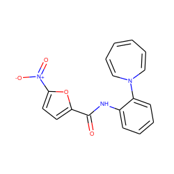 O=C(Nc1ccccc1N1C=CC=CC=C1)c1ccc([N+](=O)[O-])o1 ZINC000028960208