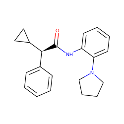 O=C(Nc1ccccc1N1CCCC1)[C@@H](c1ccccc1)C1CC1 ZINC000095556798