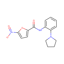 O=C(Nc1ccccc1N1CCCC1)c1ccc([N+](=O)[O-])o1 ZINC000004843014