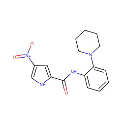 O=C(Nc1ccccc1N1CCCCC1)c1cc([N+](=O)[O-])c[nH]1 ZINC000028960937