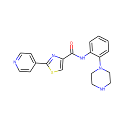 O=C(Nc1ccccc1N1CCNCC1)c1csc(-c2ccncc2)n1 ZINC000084704642