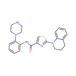 O=C(Nc1ccccc1N1CCNCC1)c1csc(N2CCCc3ccccc32)n1 ZINC000096269631