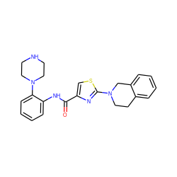 O=C(Nc1ccccc1N1CCNCC1)c1csc(N2CCc3ccccc3C2)n1 ZINC000096269630