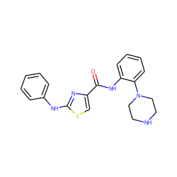 O=C(Nc1ccccc1N1CCNCC1)c1csc(Nc2ccccc2)n1 ZINC000096269635