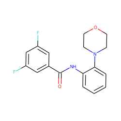 O=C(Nc1ccccc1N1CCOCC1)c1cc(F)cc(F)c1 ZINC000002623180