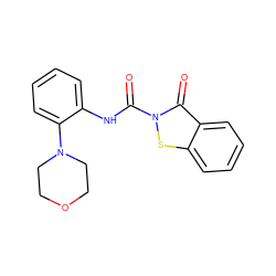 O=C(Nc1ccccc1N1CCOCC1)n1sc2ccccc2c1=O ZINC000169311119