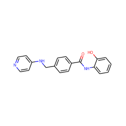 O=C(Nc1ccccc1O)c1ccc(CNc2ccncc2)cc1 ZINC000040404854