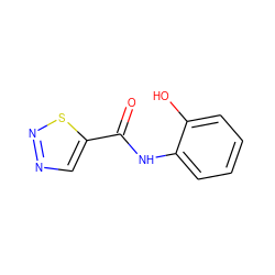 O=C(Nc1ccccc1O)c1cnns1 ZINC000047816706