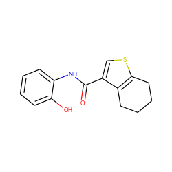 O=C(Nc1ccccc1O)c1csc2c1CCCC2 ZINC000000338073