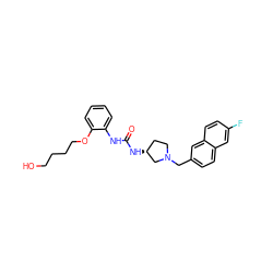 O=C(Nc1ccccc1OCCCCO)N[C@@H]1CCN(Cc2ccc3cc(F)ccc3c2)C1 ZINC000095575599