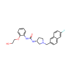 O=C(Nc1ccccc1OCCO)N[C@@H]1CCN(Cc2ccc3cc(F)ccc3c2)C1 ZINC000038460356