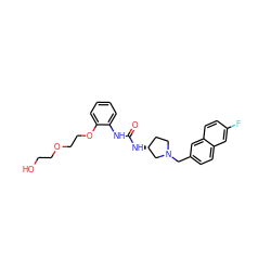 O=C(Nc1ccccc1OCCOCCO)N[C@@H]1CCN(Cc2ccc3cc(F)ccc3c2)C1 ZINC000095572584