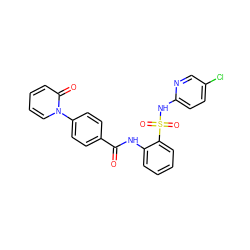 O=C(Nc1ccccc1S(=O)(=O)Nc1ccc(Cl)cn1)c1ccc(-n2ccccc2=O)cc1 ZINC000024974122