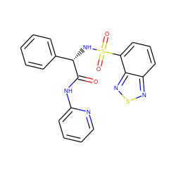 O=C(Nc1ccccn1)[C@@H](NS(=O)(=O)c1cccc2nsnc12)c1ccccc1 ZINC000003958203