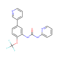 O=C(Nc1ccccn1)Nc1cc(-c2cccnc2)ccc1OC(F)(F)F ZINC000653702395