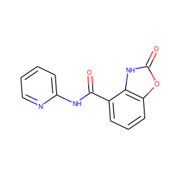 O=C(Nc1ccccn1)c1cccc2oc(=O)[nH]c12 ZINC000028881230