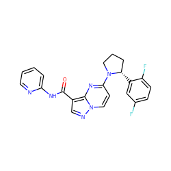 O=C(Nc1ccccn1)c1cnn2ccc(N3CCC[C@@H]3c3cc(F)ccc3F)nc12 ZINC000114870186