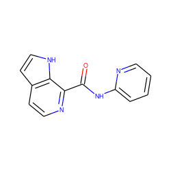 O=C(Nc1ccccn1)c1nccc2cc[nH]c12 ZINC000095573105