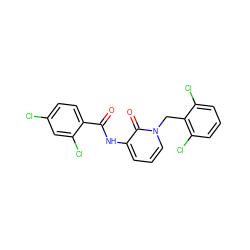 O=C(Nc1cccn(Cc2c(Cl)cccc2Cl)c1=O)c1ccc(Cl)cc1Cl ZINC000003041616