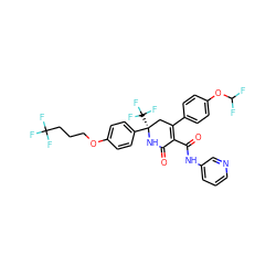 O=C(Nc1cccnc1)C1=C(c2ccc(OC(F)F)cc2)C[C@@](c2ccc(OCCCC(F)(F)F)cc2)(C(F)(F)F)NC1=O ZINC001772578325