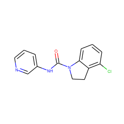 O=C(Nc1cccnc1)N1CCc2c(Cl)cccc21 ZINC000013779412