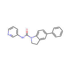 O=C(Nc1cccnc1)N1CCc2cc(-c3ccccc3)ccc21 ZINC000013779418