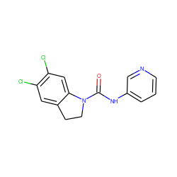 O=C(Nc1cccnc1)N1CCc2cc(Cl)c(Cl)cc21 ZINC000013779430