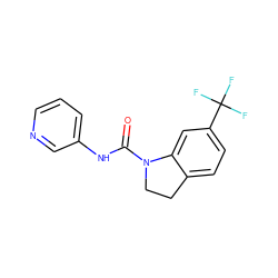 O=C(Nc1cccnc1)N1CCc2ccc(C(F)(F)F)cc21 ZINC000013779421