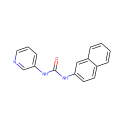 O=C(Nc1cccnc1)Nc1ccc2ccccc2c1 ZINC000001107787